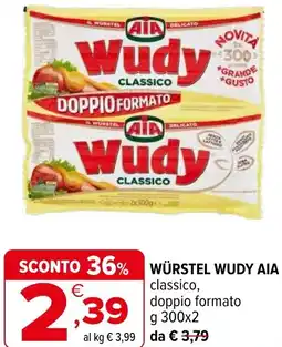 Iperal Würstel wudy AIA offerta