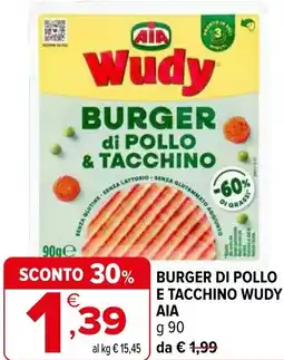 Iperal Burger di pollo e tacchino wudy ΑΙΑ offerta