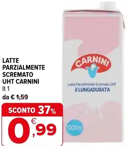 Iperal Latte parzialmente scremato uht CARNINI offerta