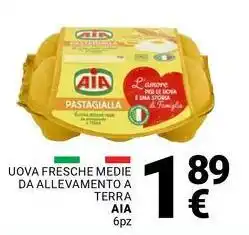 Supermercati Gulliver Uova fresche medie da allevamento a terra AIA offerta