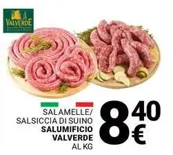 Supermercati Gulliver Salamelle/ salsiccia di suino salumificio VALVERDE offerta