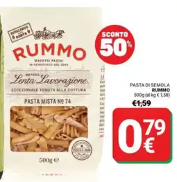 Supermercati Gulliver Pasta di semola RUMMO offerta