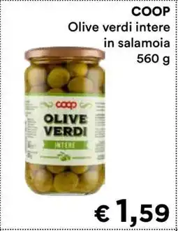 Coop COOP Olive Verdi Intere in Salamoia offerta
