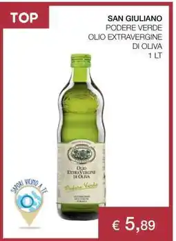 Coop SAN GIULIANO PODERE VERDE OLIO EXTRAVERGINE DI OLIVA offerta