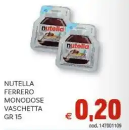 Vivo Supermercati Nutella ferrero monodose vaschetta offerta