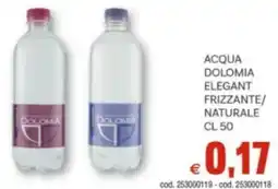 Vivo Supermercati Acqua dolomia elegant frizzante/ naturale offerta