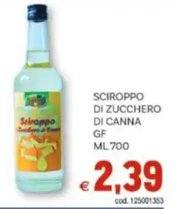 Vivo Supermercati Sciroppo di zucchero di canna GF offerta