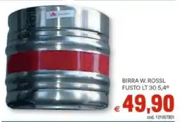 Vivo Supermercati Birra w. rossl fusto 5,4° offerta