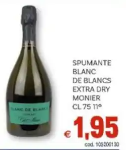 Vivo Supermercati Spumante blanc de blancs extra dry monier 11° offerta