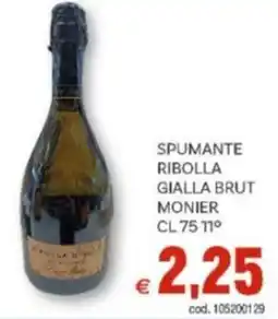 Vivo Supermercati Spumante ribolla gialla brut monier 11° offerta