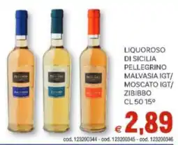 Vivo Supermercati Liquoroso di sicilia pellegrino malvasia igt/ moscato IGT/ ZIBIBBO offerta