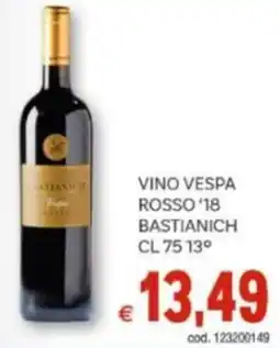 Vivo Supermercati Vino vespa rosso '18 bastianich 13° offerta