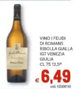 Vivo Supermercati Vino i feudi di romans ribolla gialla igt venezia giulia offerta