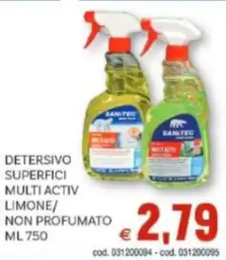 Vivo Supermercati Detersivo superfici multi activ limone/ sanitec non profumato offerta