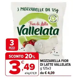 Iperal MOZZARELLA FIOR DI LATTE VALLELATA offerta
