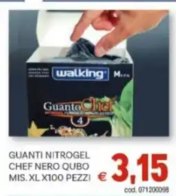 Vivo Supermercati Guanti nitrogel chef nero qubo mis. XL x100 pezzi offerta