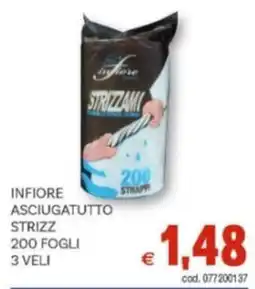 Vivo Supermercati Infiore asciugatutto strizz 200 fogli 3 veli offerta