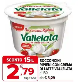 Iperal Bocconcini ripieni con crema di latte VALLELATA offerta