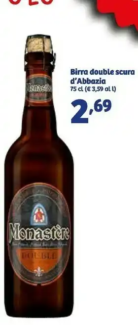Birra double scura d'abbazia