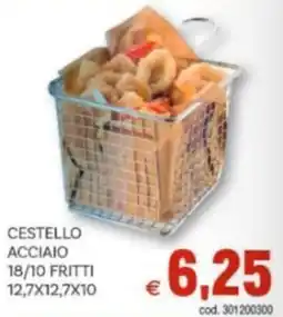 Vivo Supermercati Cestello acciaio 18/10 fritti 12,7x12,7x10 offerta
