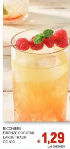 Vivo Supermercati Bicchiere firenze cocktail large trasp. CC 410 offerta