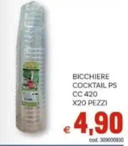 Vivo Supermercati Bicchiere cocktail ps x20 pezzi offerta