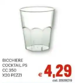 Vivo Supermercati Bicchiere cocktail ps x20 pezzi offerta