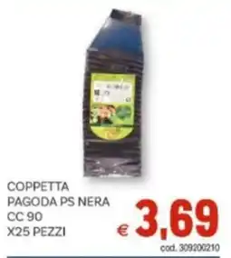 Vivo Supermercati Coppetta pagoda ps nera cc 90 x25 pezzi offerta