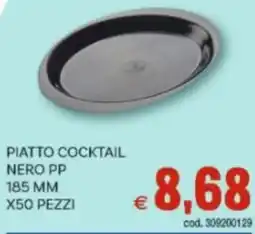 Vivo Supermercati Piatto cocktail nero pp x50 pezzi offerta