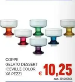 Vivo Supermercati Coppe gelato dessert iceville color x6 pezzi offerta
