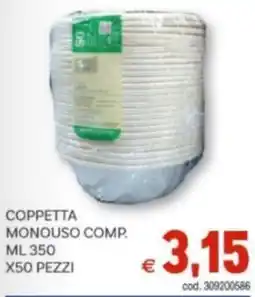 Vivo Supermercati Coppetta monouso comp. x50 pezzi offerta