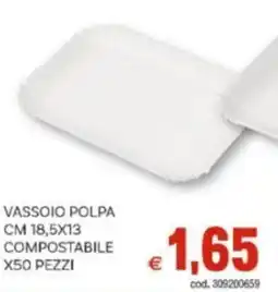 Vivo Supermercati Vassoio polpa compostabile x50 pezzi offerta