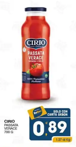 SeBón Supermercati Cirio passata verace offerta