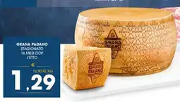 SeBón Supermercati Grana padano stagionato 16 mesi dop l'etto offerta