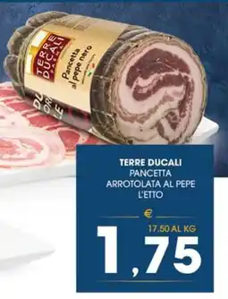 SeBón Supermercati Terre ducali pancetta arrotolata al pepe l'etto offerta