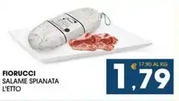 SeBón Supermercati Fiorucci salame spianata l'etto offerta