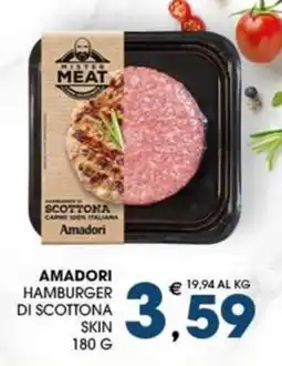 SeBón Supermercati Amadori hamburger di scottona skin offerta