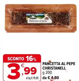 Iperal Pancetta al pepe CHRISTANELL offerta