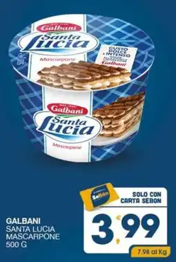 SeBón Supermercati Galbani santa lucia mascarpone offerta
