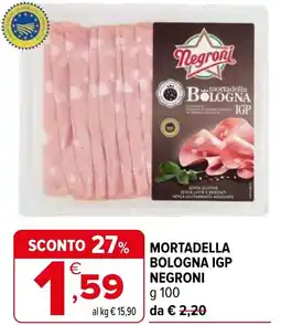 Iperal Mortadella bologna igp NEGRONI offerta