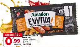 Iperal Wurstel evviva! AMADORI pollo e tacchino offerta