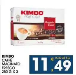 SeBón Supermercati Kimbo caffè macinato fresco offerta