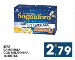 SeBón Supermercati Star camomilla con melatonina 16 bustine offerta
