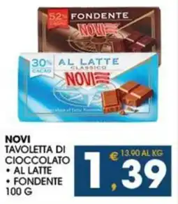 SeBón Supermercati Novi tavoletta di cioccolato offerta