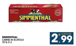 SeBón Supermercati Simmenthal carne in scatola offerta