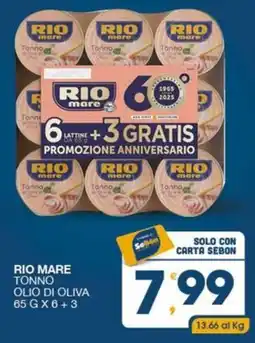 SeBón Supermercati Rio mare tonno olio di oliva offerta
