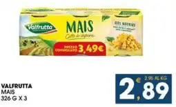 SeBón Supermercati Valfrutta mais offerta