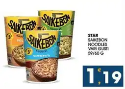 SeBón Supermercati Star saikebon noodles vari gusti offerta