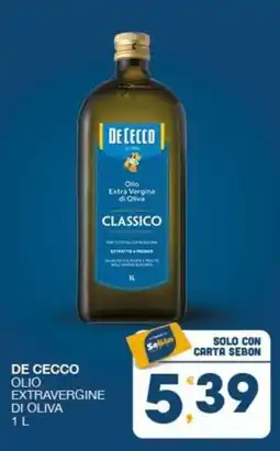 SeBón Supermercati De cecco olio extravergine di oliva offerta