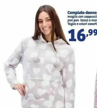 In'S Mercato Completo donna maglia con cappuccio offerta